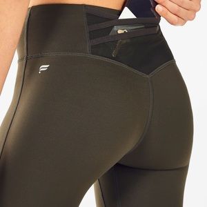 Fabletics High Waisted XS Army Green Leggings